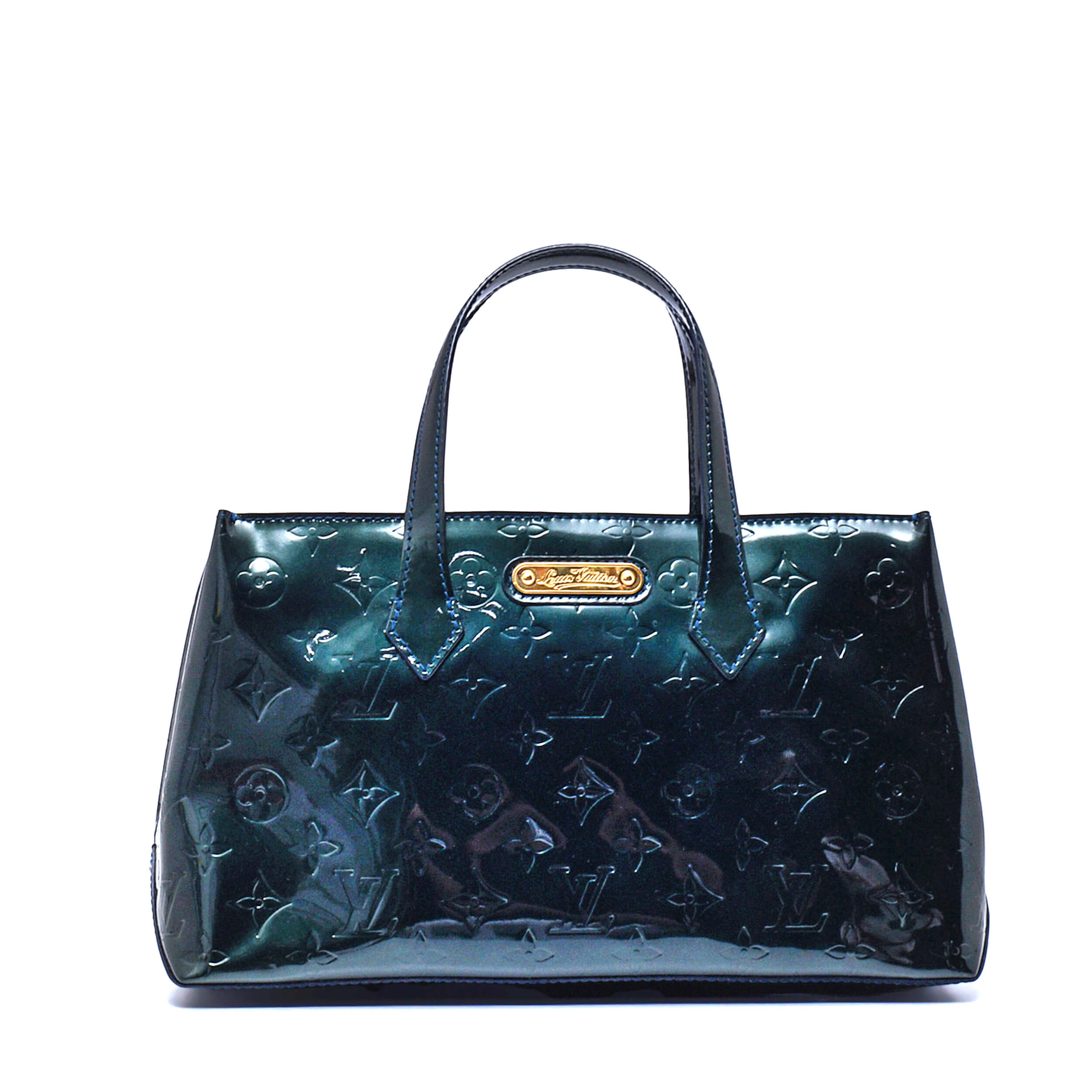 Louis Vuitton - Dark Green Monogram Vernis Leather Wilshire PM Bag